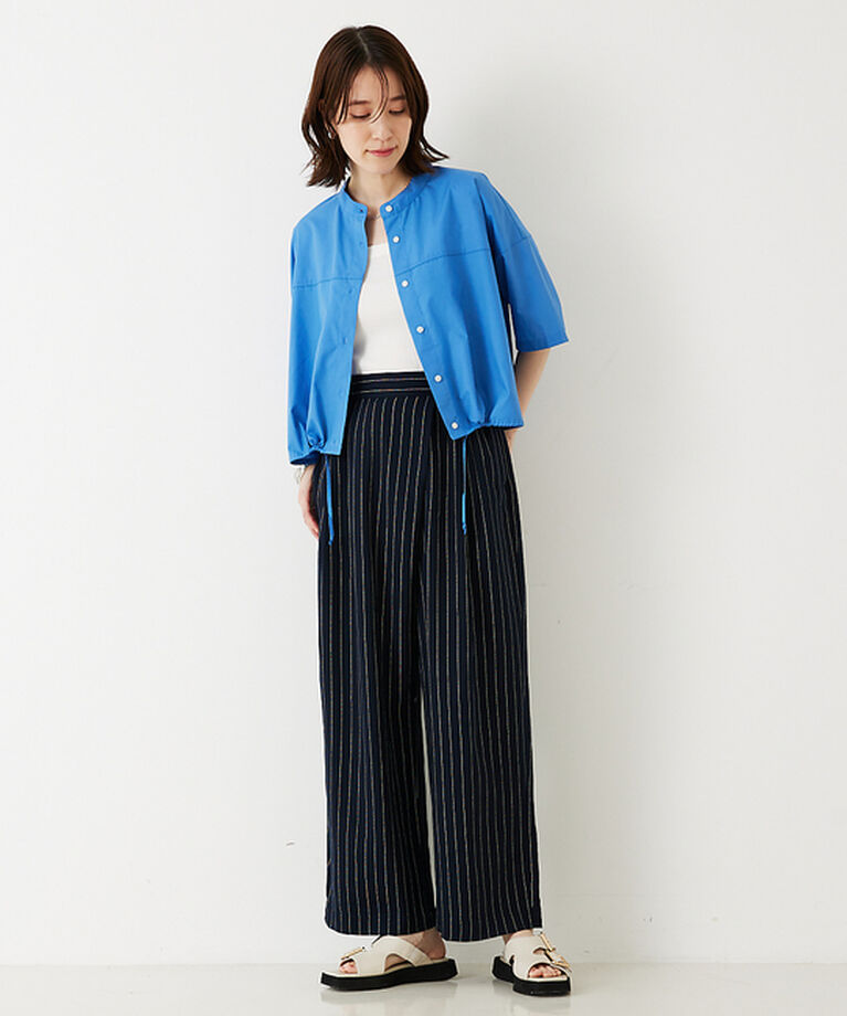 abahouse mavie「【セットアップ対応】レーヨンリネンストライプラップパンツ【予約】」|その他|