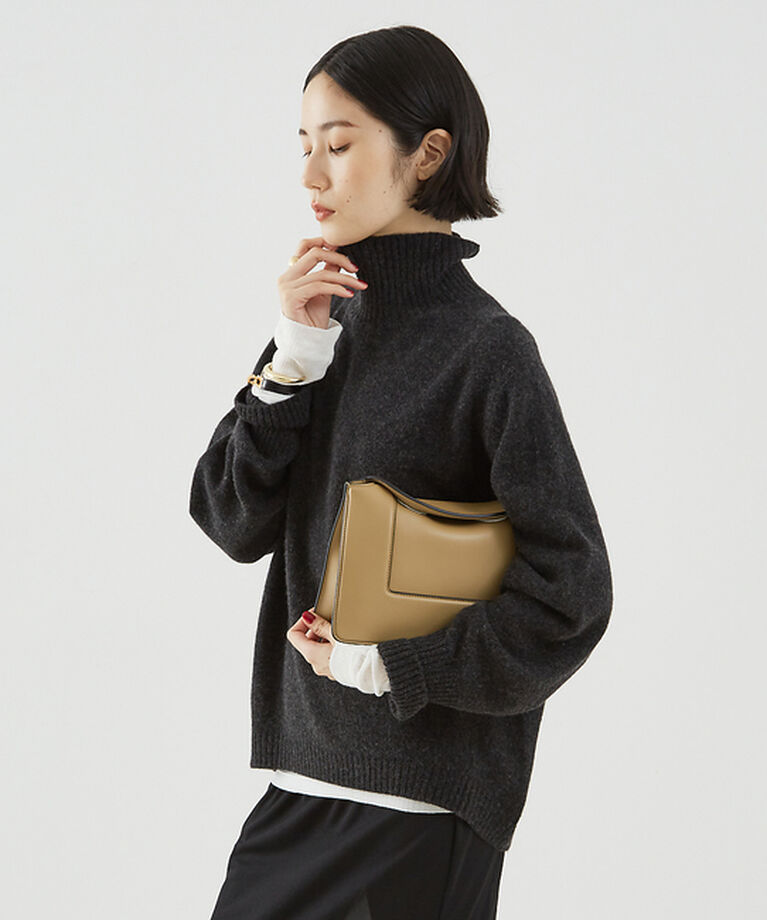 The Store by C' 「【COCUCA】セーブルウールニットプルオーバー」|ニット・セーター|チャコールグレー