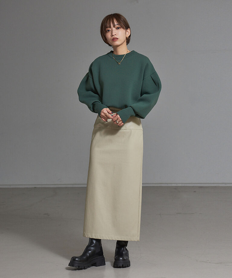 NOMINE「ペンシルフェイクレザースカート」|スカート|