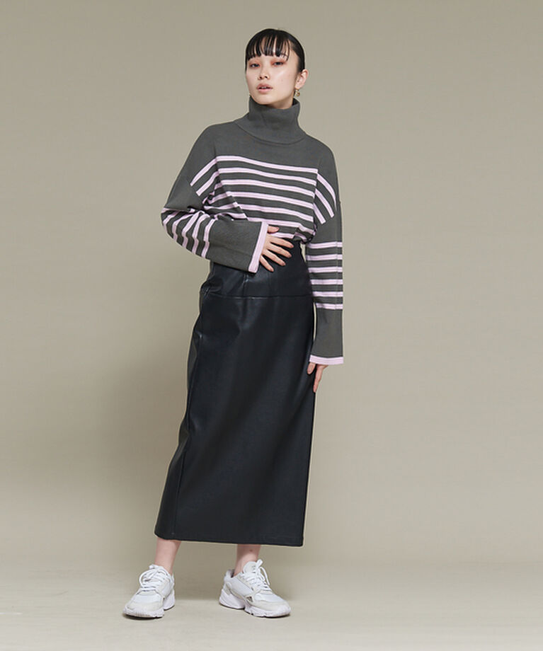 NOMINE「ペンシルフェイクレザースカート」|スカート|