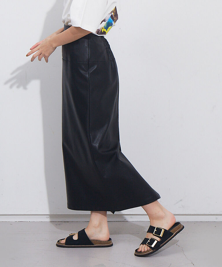 NOMINE「ペンシルフェイクレザースカート」|スカート|