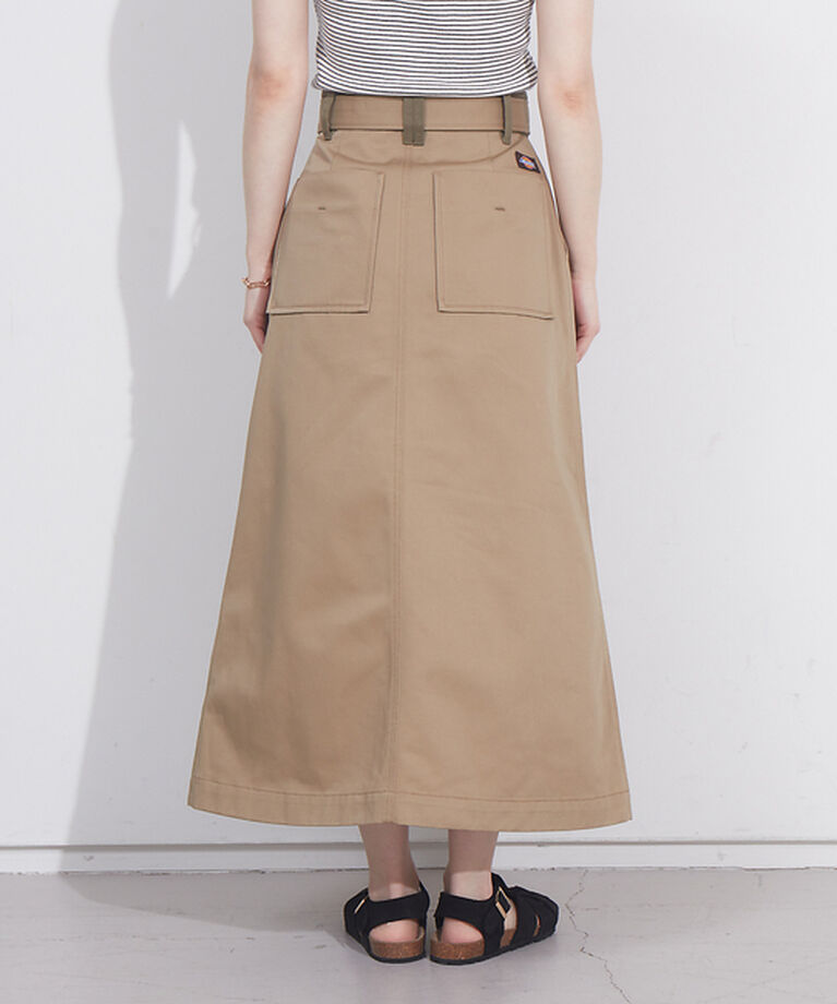 NOMINE「【Dickiesコラボ 別注】ウエスト配色 ベルトチノロングスカート」|スカート|