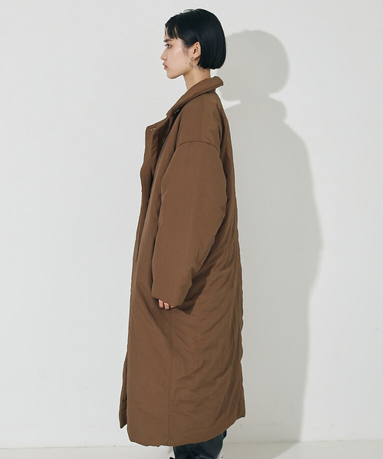 NOMINE「３WAYカラー中綿ロングコート」|ステンカラーコート|
