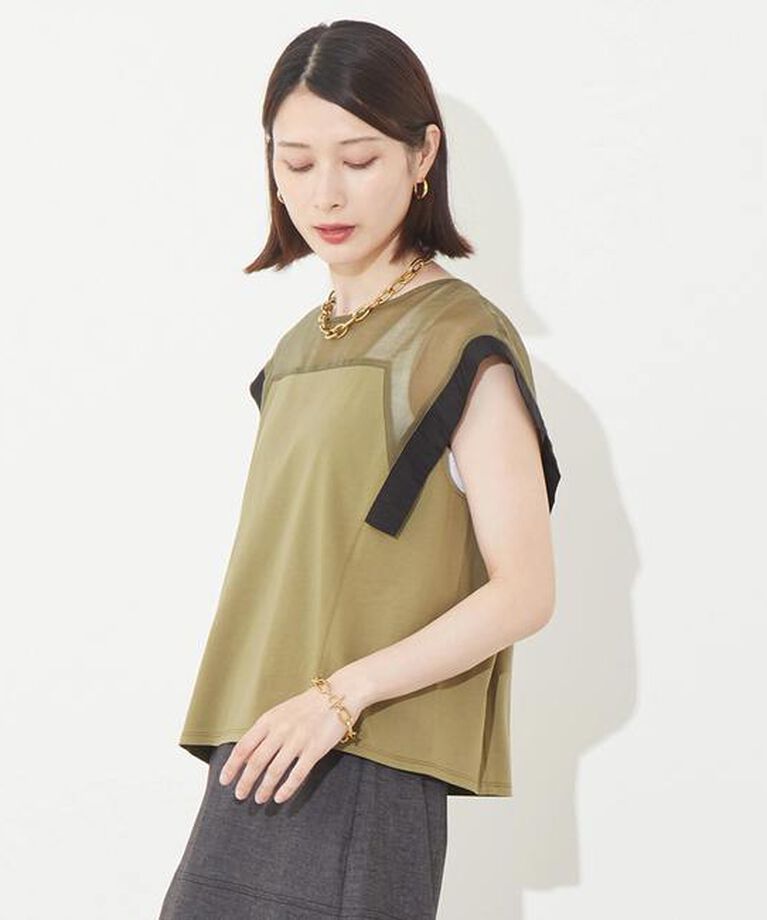 Soffitto「異素材使いプルオーバー」|Tシャツ・カットソー|