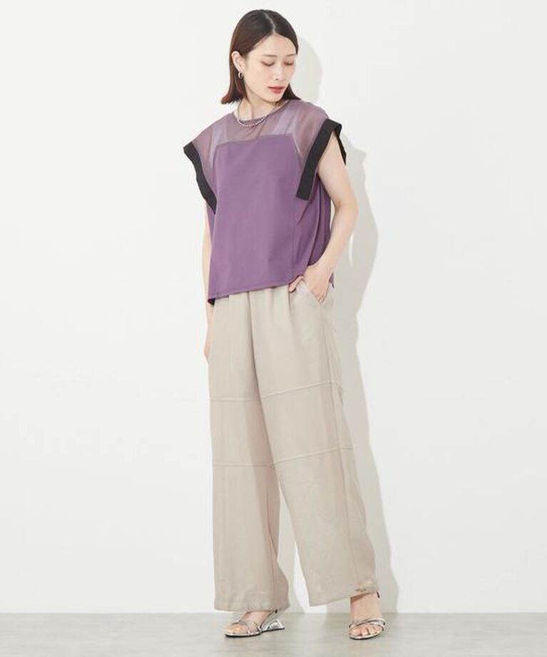 Soffitto「異素材使いプルオーバー」|Tシャツ・カットソー|
