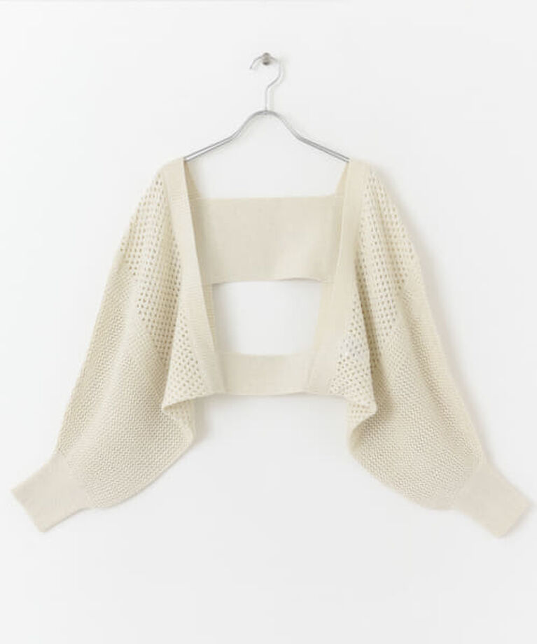 SENSE OF PLACE by URBAN RESEARCH「SENSE OF PLACE ラメバックオープンメッシュボレロ」|カーディガン|