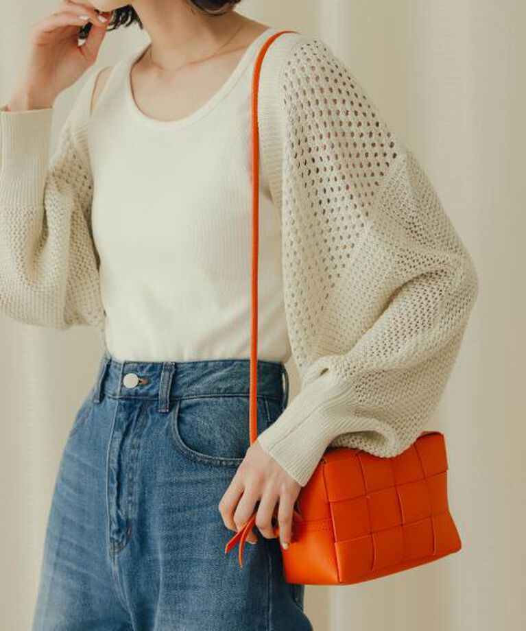 SENSE OF PLACE by URBAN RESEARCH「SENSE OF PLACE ラメバックオープンメッシュボレロ」|カーディガン|