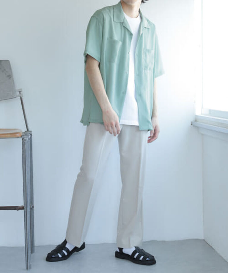SENSE OF PLACE by URBAN RESEARCH「SENSE OF PLACE 『ユニセックス』シアーヨウリュウオープンカラーシャツ」|シャツ・ブラウス|