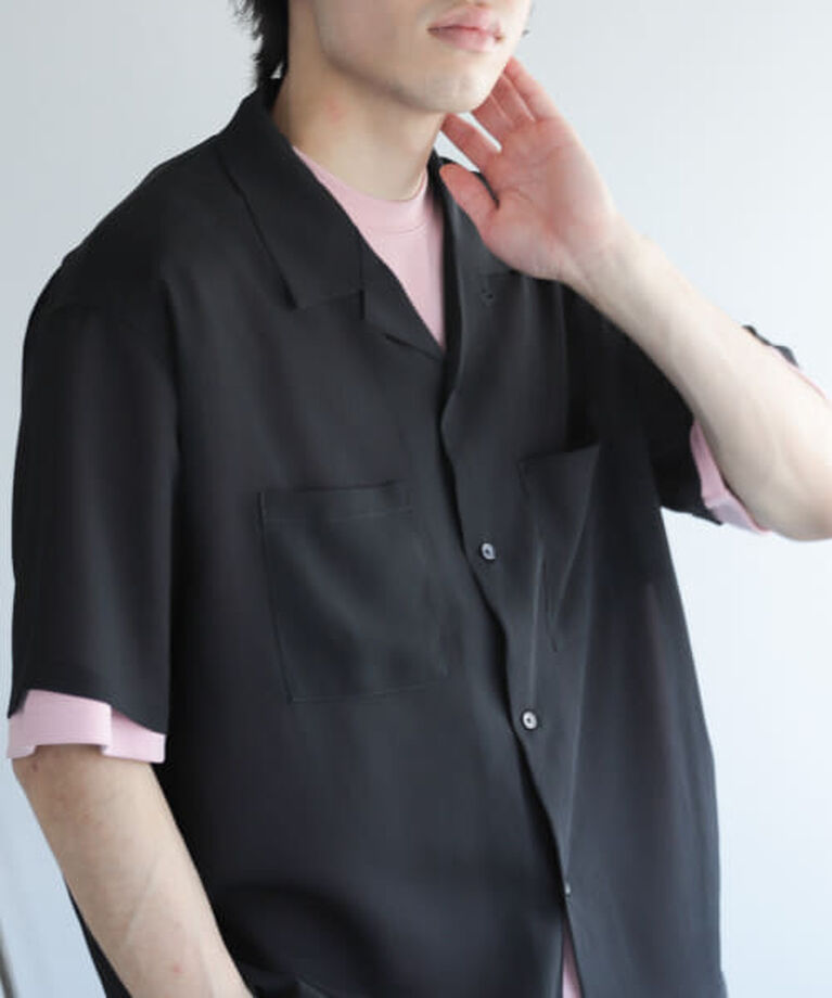 SENSE OF PLACE by URBAN RESEARCH「SENSE OF PLACE 『ユニセックス』シアーヨウリュウオープンカラーシャツ」|シャツ・ブラウス|