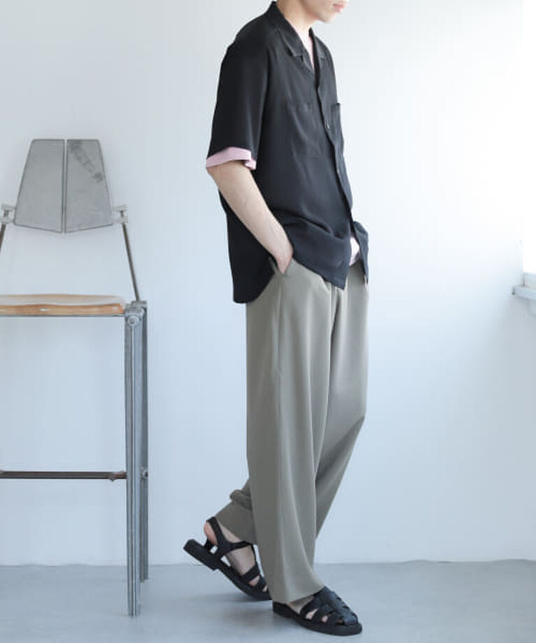 SENSE OF PLACE by URBAN RESEARCH「SENSE OF PLACE 『ユニセックス』シアーヨウリュウオープンカラーシャツ」|シャツ・ブラウス|