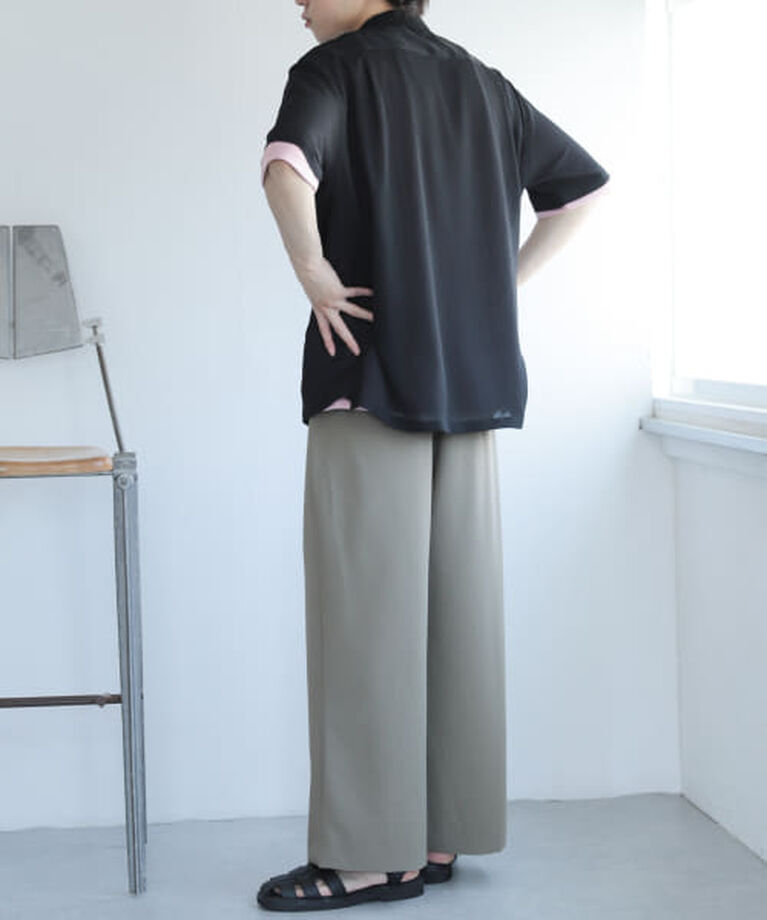 SENSE OF PLACE by URBAN RESEARCH「SENSE OF PLACE 『ユニセックス』シアーヨウリュウオープンカラーシャツ」|シャツ・ブラウス|