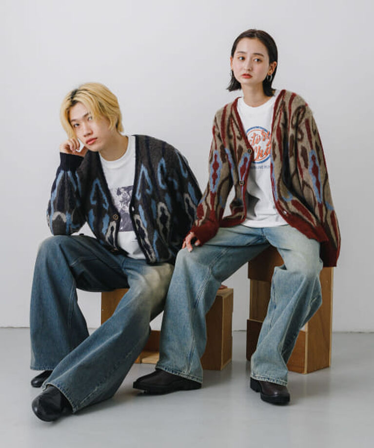SENSE OF PLACE by URBAN RESEARCH「SENSE OF PLACE 『ユニセックス』モヘアライクVネックカーディガン」|カーディガン|