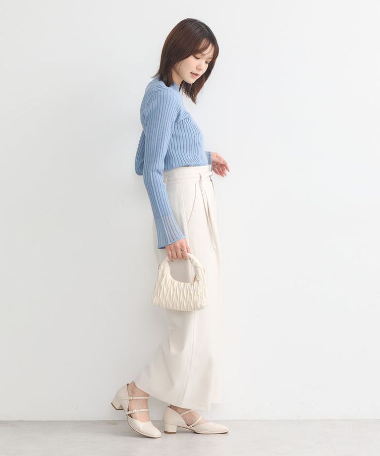 earth music&ecology「ベルト付きワイドパンツ」|その他|
