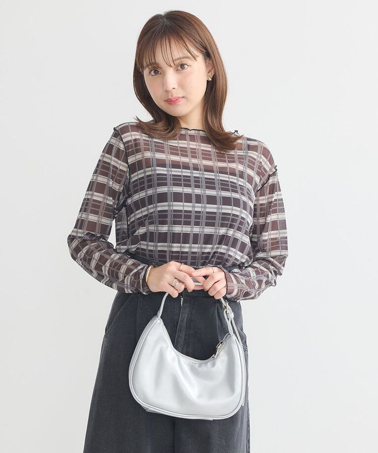earth music&ecology「シアーチェックプルオーバー」|Tシャツ・カットソー|
