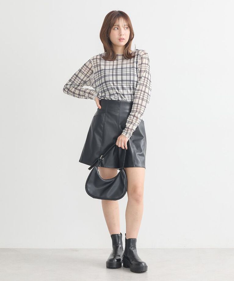 earth music&ecology「シアーチェックプルオーバー」|Tシャツ・カットソー|