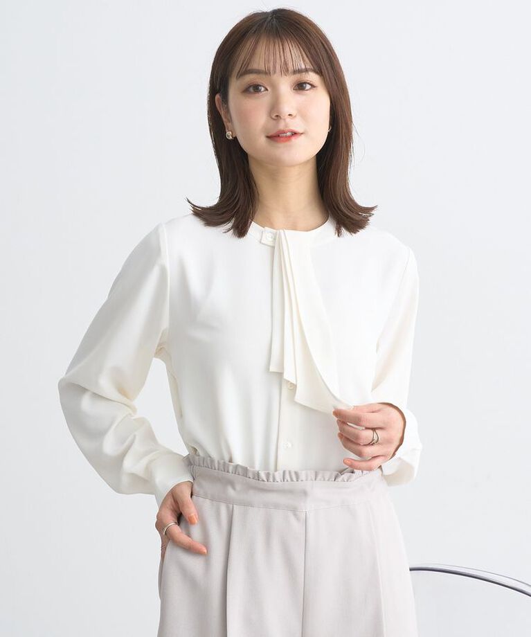 earth music&ecology「2WAYボウタイブラウス　25SS オフィス 春 夏」|シャツ・ブラウス|Off White