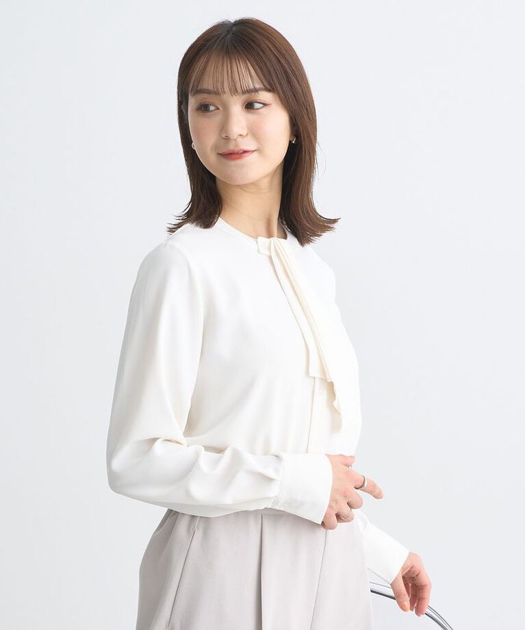 earth music&ecology「2WAYボウタイブラウス　25SS オフィス 春 夏」|シャツ・ブラウス|