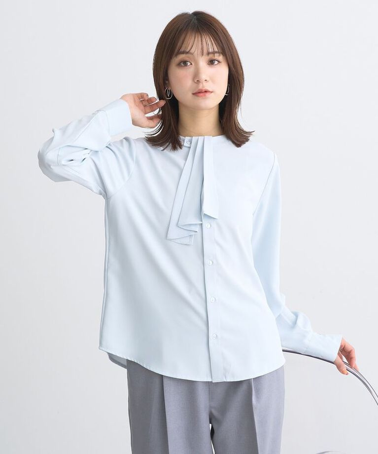 earth music&ecology「2WAYボウタイブラウス　25SS オフィス 春 夏」|シャツ・ブラウス|