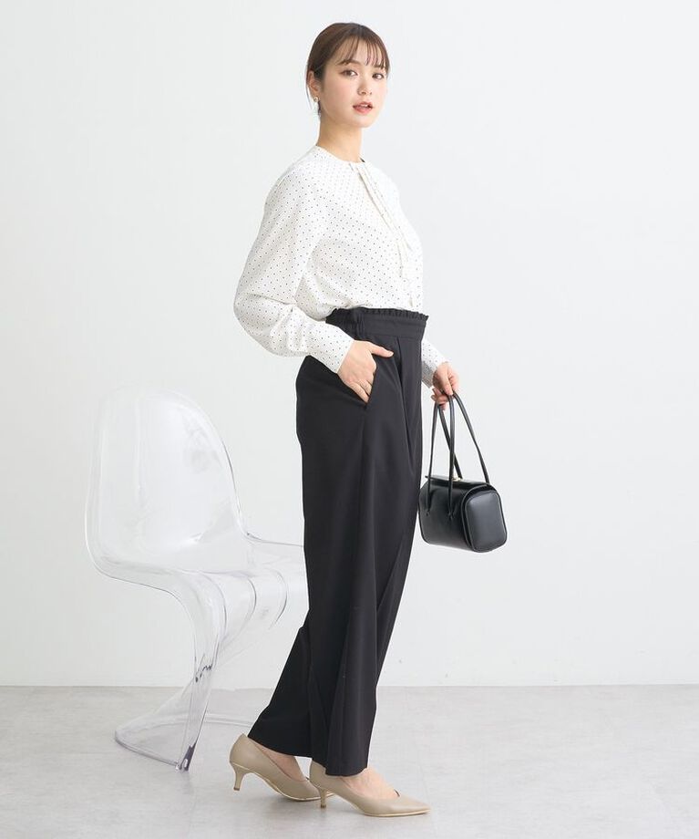 earth music&ecology「2WAYボウタイブラウス　25SS オフィス 春 夏」|シャツ・ブラウス|