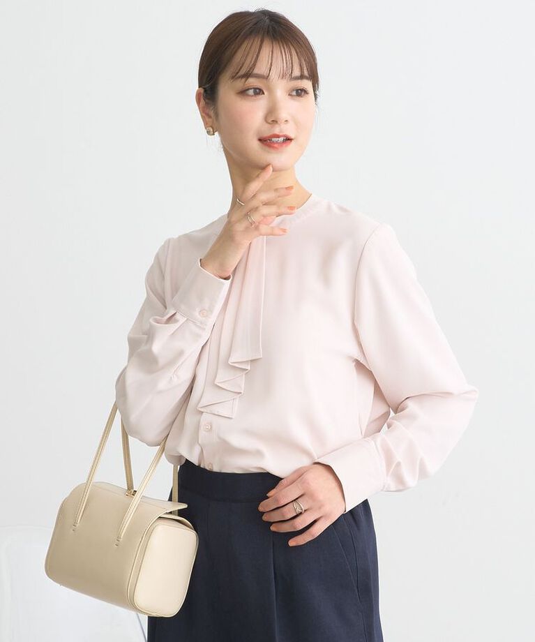 earth music&ecology「2WAYボウタイブラウス　25SS オフィス 春 夏」|シャツ・ブラウス|Pink Beige