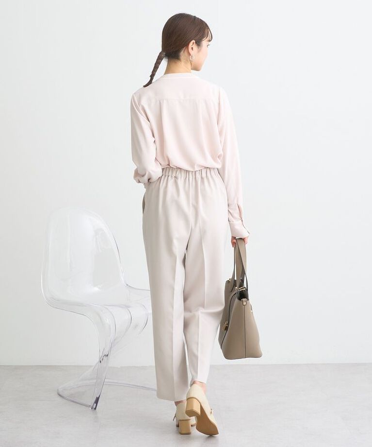 earth music&ecology「バイカラータックブラウス　25SS オフィス 春 夏」|シャツ・ブラウス|