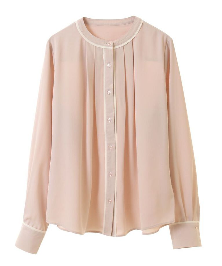 earth music&ecology「バイカラータックブラウス　25SS オフィス 春 夏」|シャツ・ブラウス|