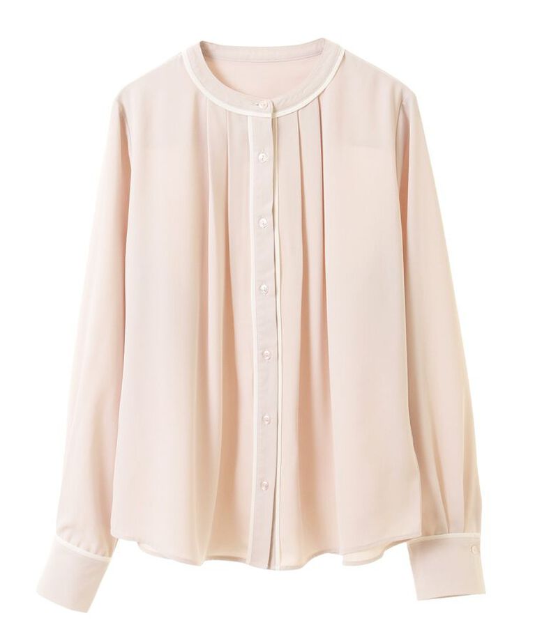 earth music&ecology「バイカラータックブラウス　25SS オフィス 春 夏」|シャツ・ブラウス|