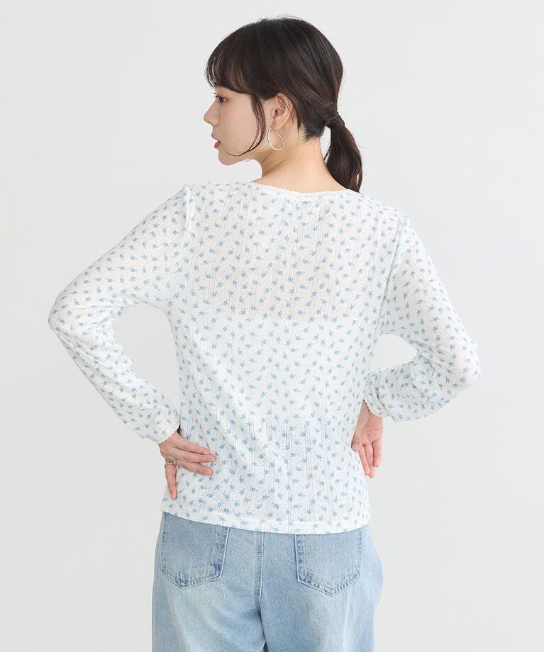 earth music&ecology「アイレットジャカードタイトプルオーバー」|Tシャツ・カットソー|