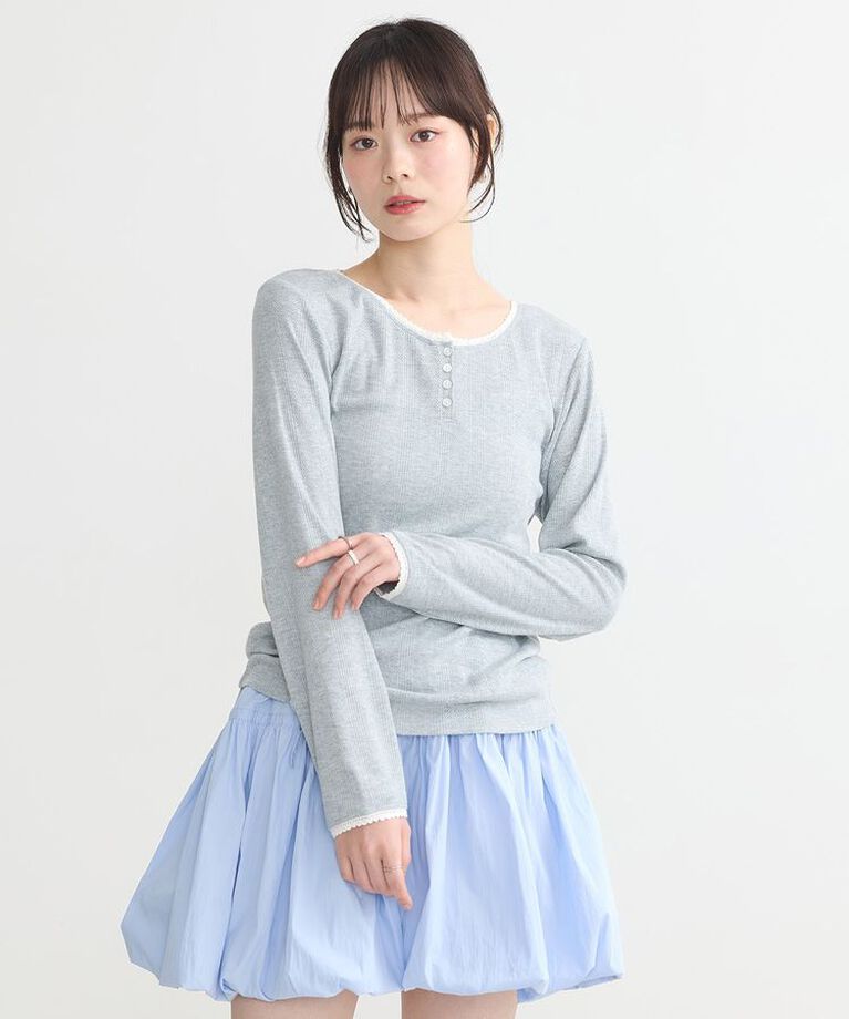 earth music&ecology「アイレットジャカードタイトプルオーバー」|Tシャツ・カットソー|