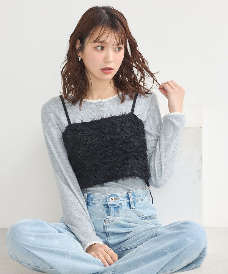 earth music&ecology「アイレットジャカードタイトプルオーバー」|Tシャツ・カットソー|