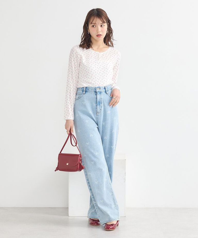 earth music&ecology「アイレットジャカードタイトプルオーバー」|Tシャツ・カットソー|