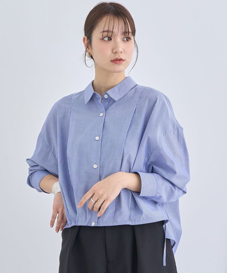 earth music&ecology「TRキュプラドロスロシャツ　25SS 接触冷感 洗濯機洗い可 春 夏」|シャツ・ブラウス|