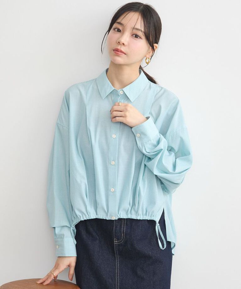 earth music&ecology「TRキュプラドロスロシャツ　25SS 接触冷感 洗濯機洗い可 春 夏」|シャツ・ブラウス|