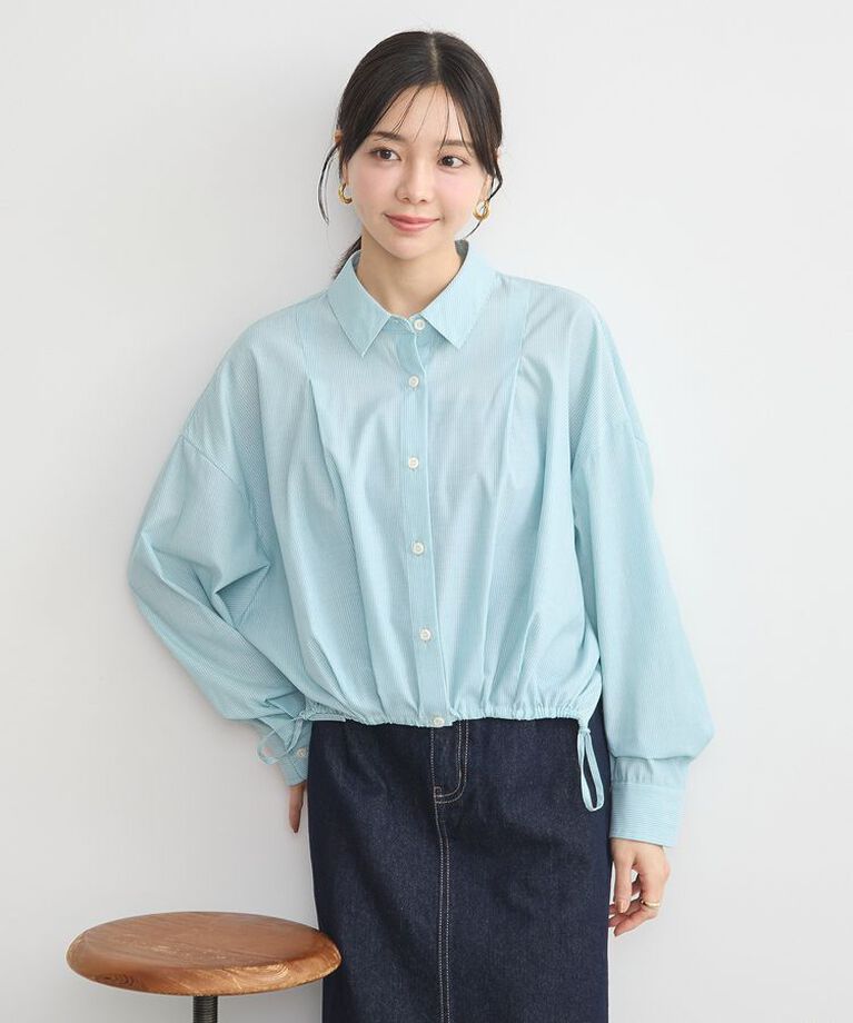 earth music&ecology「TRキュプラドロスロシャツ　25SS 接触冷感 洗濯機洗い可 春 夏」|シャツ・ブラウス|