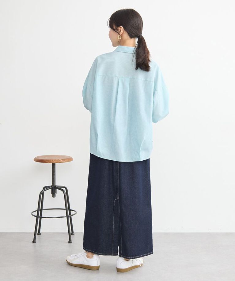 earth music&ecology「TRキュプラドロスロシャツ　25SS 接触冷感 洗濯機洗い可 春 夏」|シャツ・ブラウス|