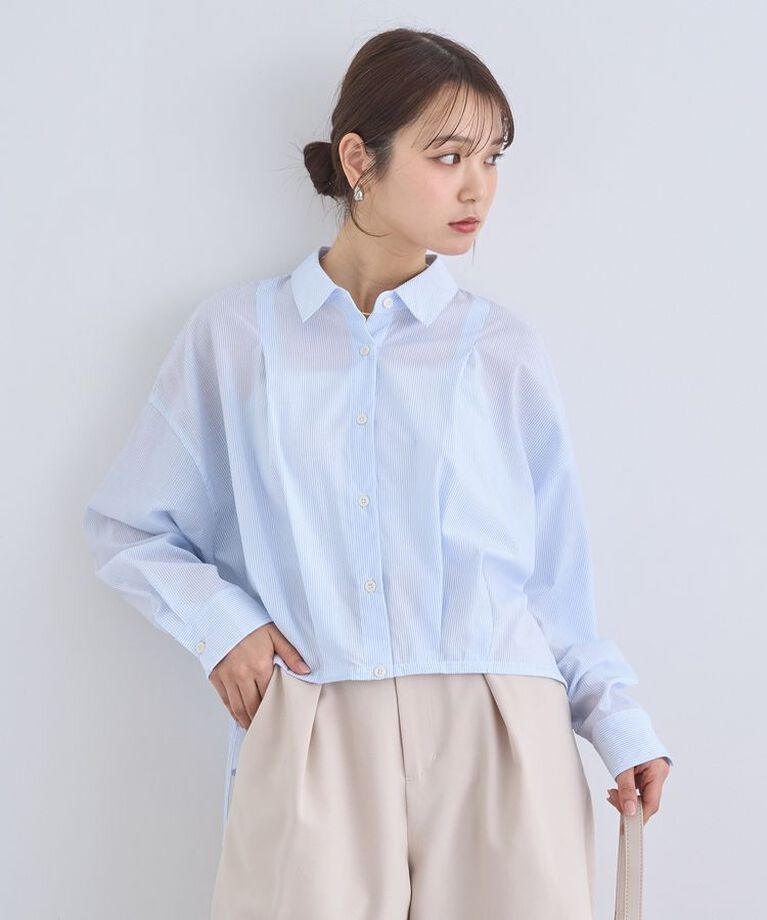earth music&ecology「TRキュプラドロスロシャツ　25SS 接触冷感 洗濯機洗い可 春 夏」|シャツ・ブラウス|