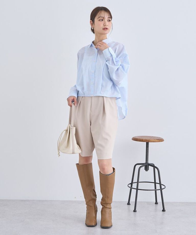earth music&ecology「TRキュプラドロスロシャツ　25SS 接触冷感 洗濯機洗い可 春 夏」|シャツ・ブラウス|