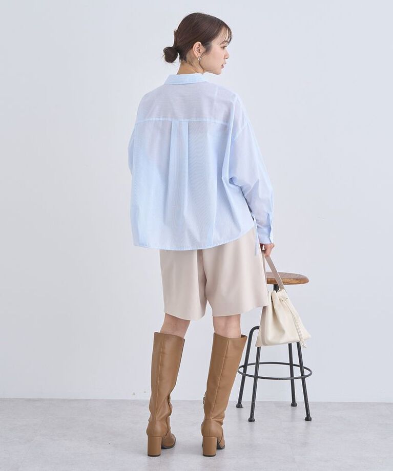 earth music&ecology「TRキュプラドロスロシャツ　25SS 接触冷感 洗濯機洗い可 春 夏」|シャツ・ブラウス|