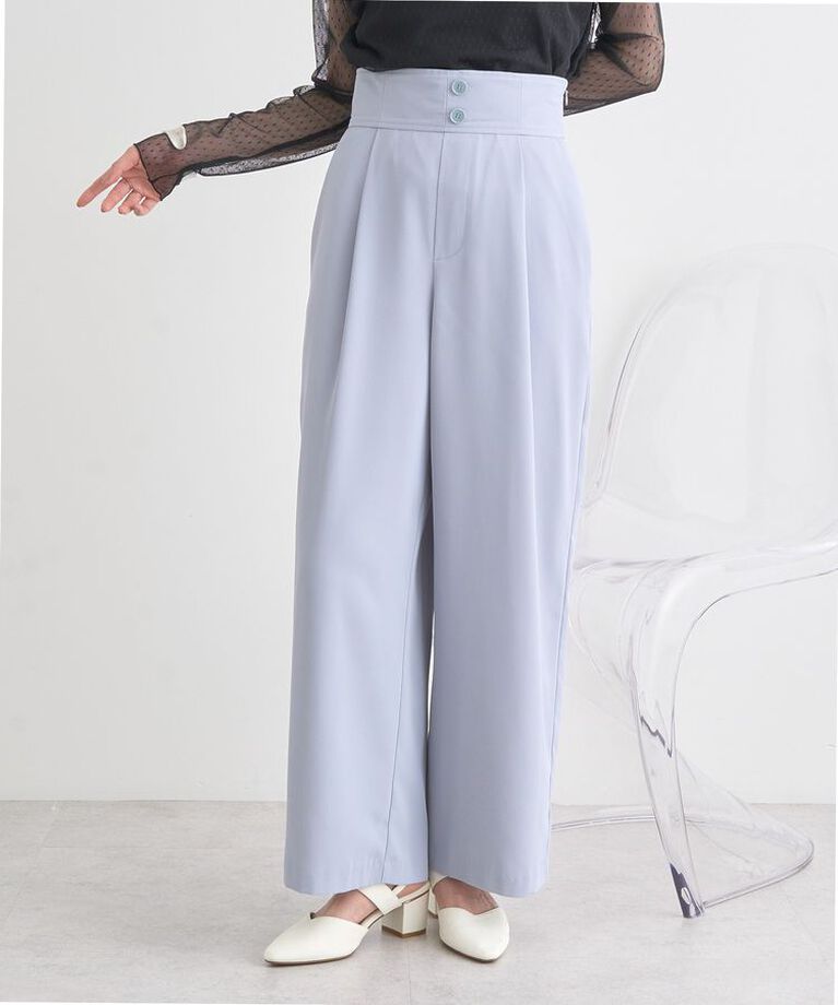 earth music&ecology「ハイウエストワイドパンツ」|その他|Gray