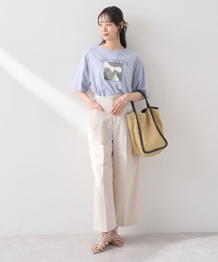 earth music&ecology「PhotoショートT　25SS 接触冷感 洗濯機洗い可 夏」|Tシャツ・カットソー|