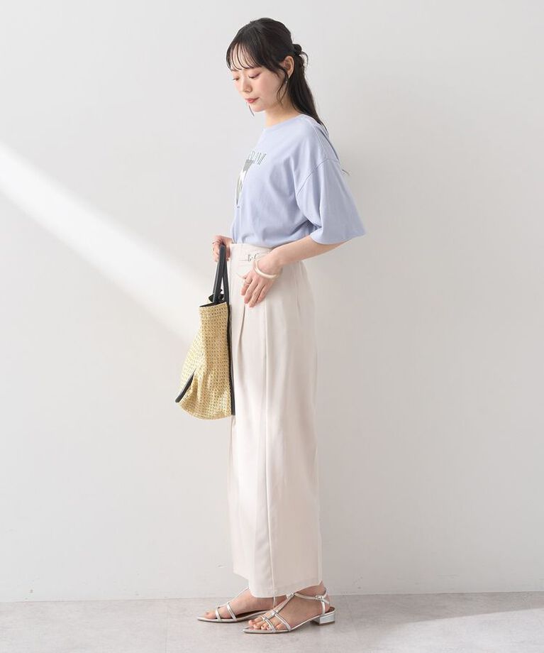 earth music&ecology「PhotoショートT　25SS 接触冷感 洗濯機洗い可 夏」|Tシャツ・カットソー|