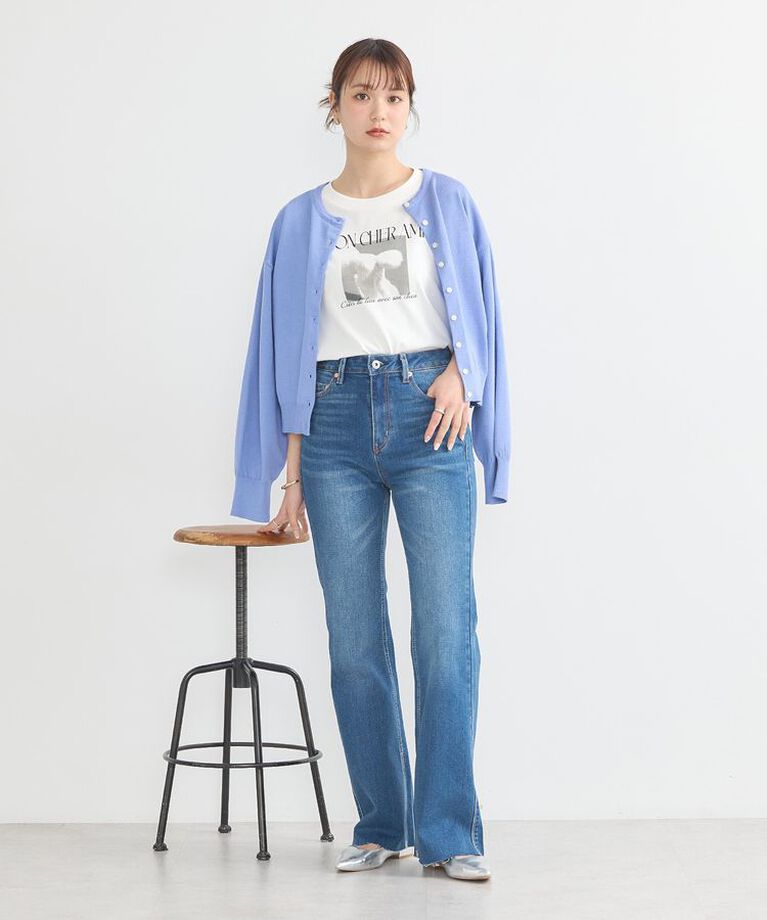 earth music&ecology「PhotoショートT　25SS 接触冷感 洗濯機洗い可 夏」|Tシャツ・カットソー|