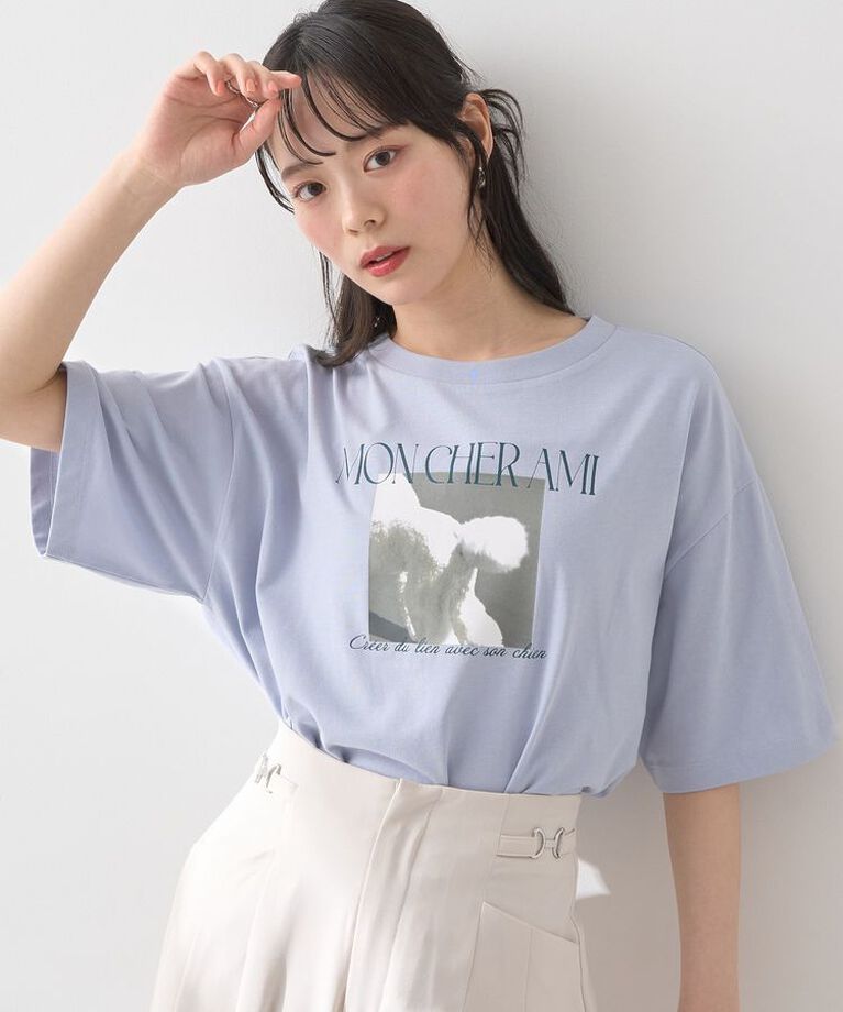 earth music&ecology「PhotoショートT　25SS 接触冷感 洗濯機洗い可 夏」|Tシャツ・カットソー|Gray