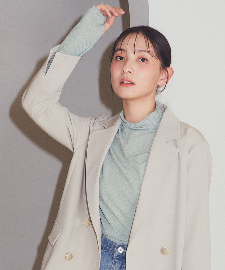 earth music&ecology「シアーラメハイネックプルオーバー」|Tシャツ・カットソー|