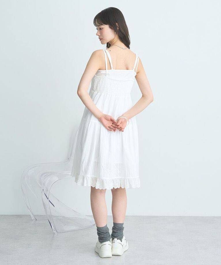 earth music&ecology「コットンティアードキャミワンピース」|ワンピース|