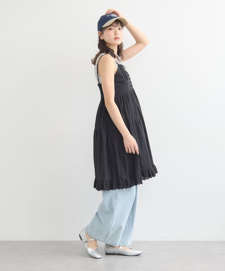 earth music&ecology「コットンティアードキャミワンピース」|ワンピース|