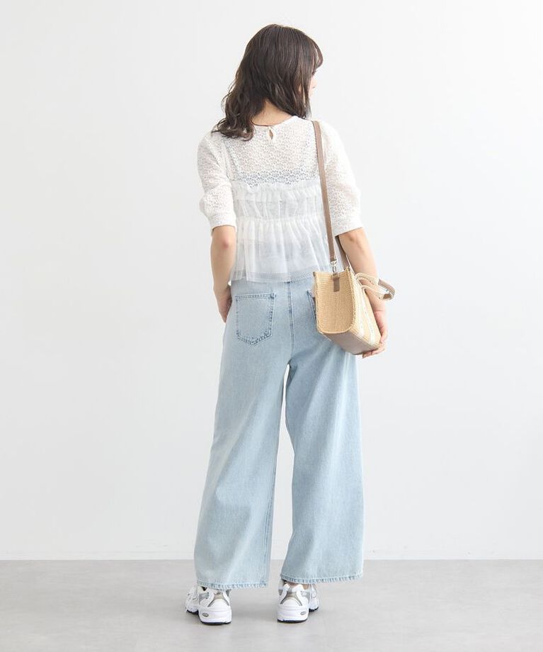 earth music&ecology「SET2点フラワープルオーバー＋チュールビスチェ　25SS　夏」|Tシャツ・カットソー|