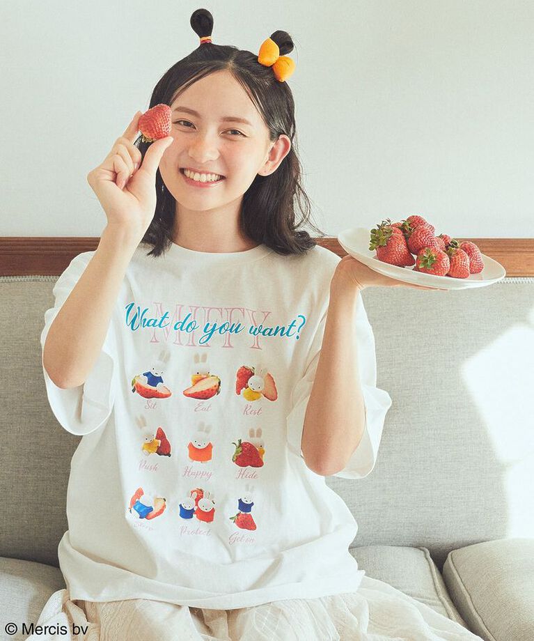 earth music&ecology「miffy/earth strawberry Tee」|Tシャツ・カットソー|