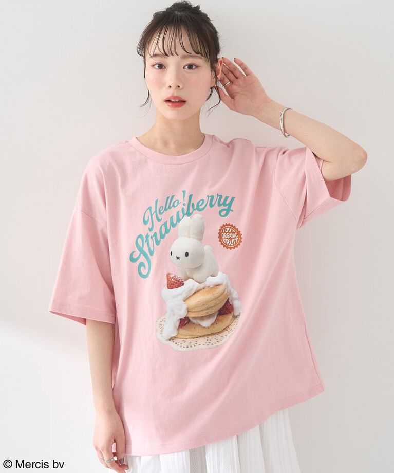 earth music&ecology「miffy/earth strawberry Tee」|Tシャツ・カットソー|