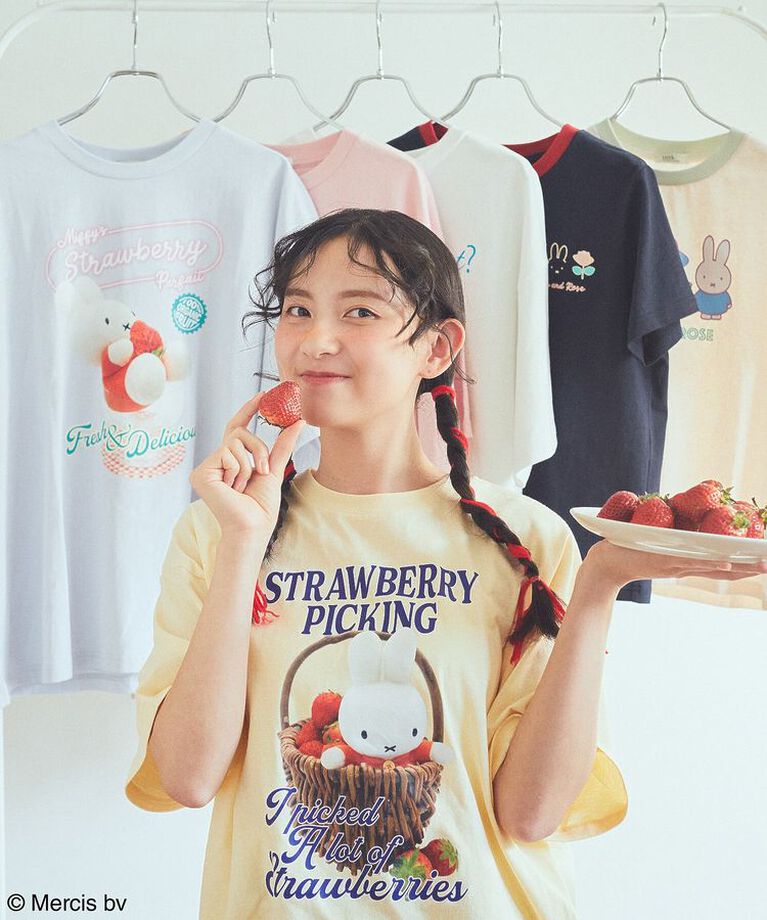 earth music&ecology「miffy/earth strawberry Tee」|Tシャツ・カットソー|